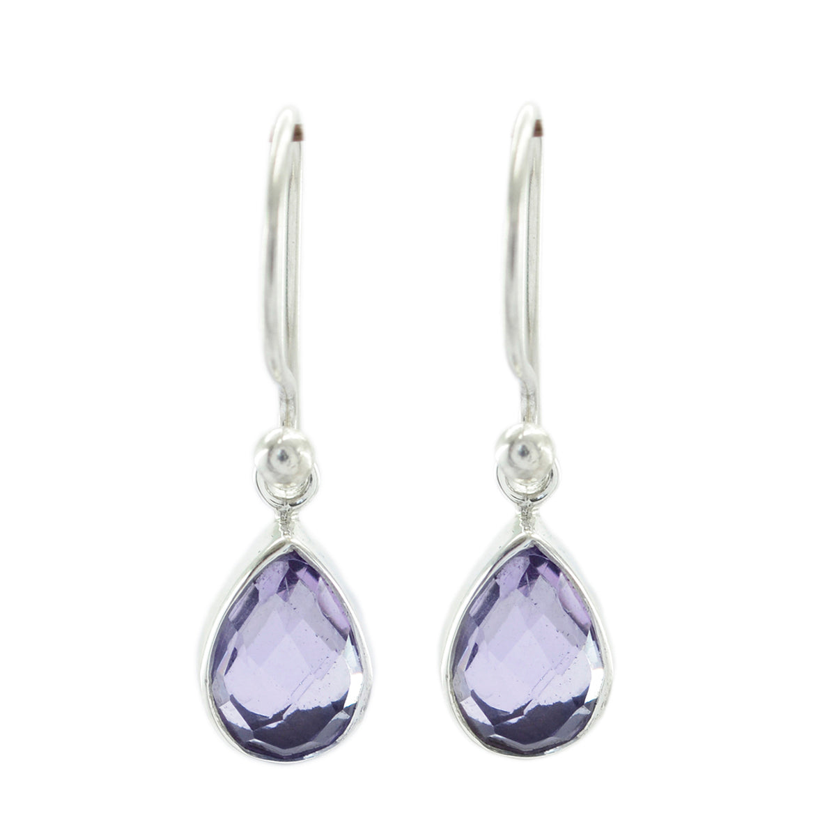 Amethyst-Japanese-Ji-eun-multiple-Dangle-Purple-92.5-Silver-Earring メイン画像
