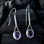 Amethyst-German-Victoria-Solitaire-Dangle-Purple-Silver-Earring