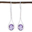 Amethyst-German-Victoria-Solitaire-Dangle-Purple-Silver-Earring