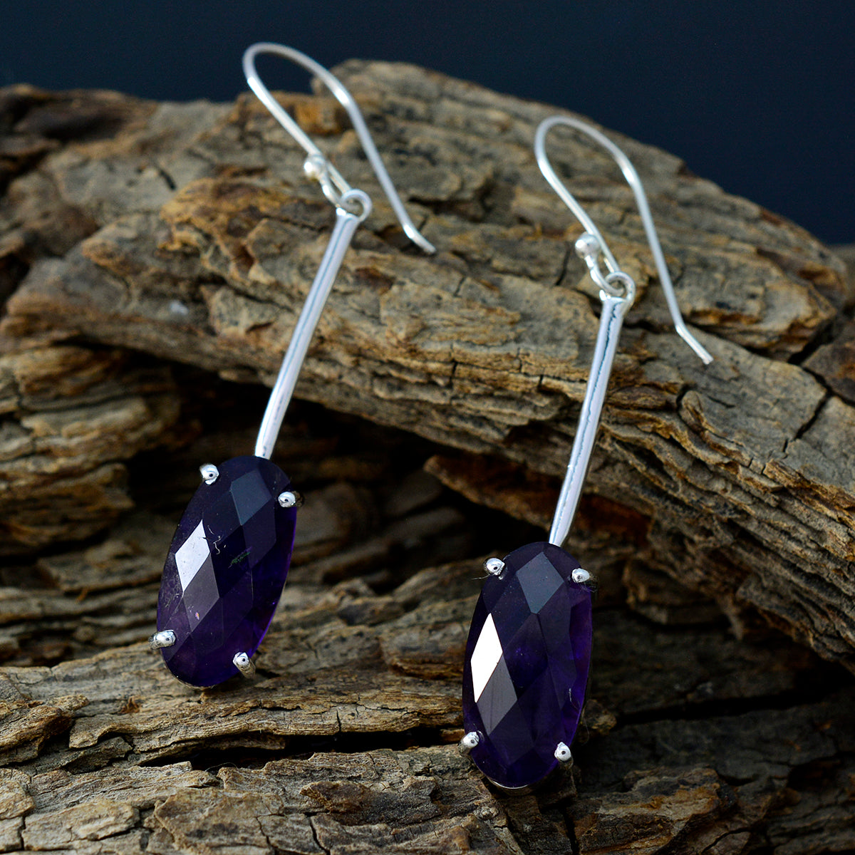 Amethyst-African-Violet-Solitaire-Dangle-Purple-92.5-Silver-Earring