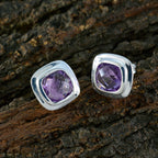 Amethyst-German-Sofía-Solitaire-Stud-Purple-925-Sterling-Silver-Earring