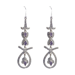 Amethyst-Indian-Natcha-multiple-Dangle-Purple-92.5-Silver-Earring