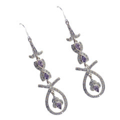 Amethyst-Indian-Natcha-multiple-Dangle-Purple-92.5-Silver-Earring