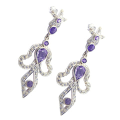 Amethyst-Indian-Maria-multiple-Stud-Purple-Sterling-Silver-Earring
