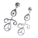 Amethyst-Indian-Nisa-multiple-Dangle-Purple-925-Silver-Earring