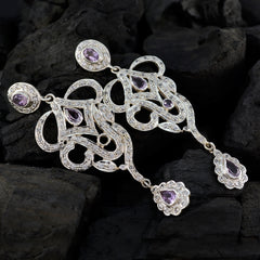 Amethyst-Indian-Priya-multiple-Stud-Purple-Sterling-Silver-Earring