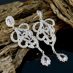 Amethyst-Indian-Priya-multiple-Stud-Purple-Sterling-Silver-Earring