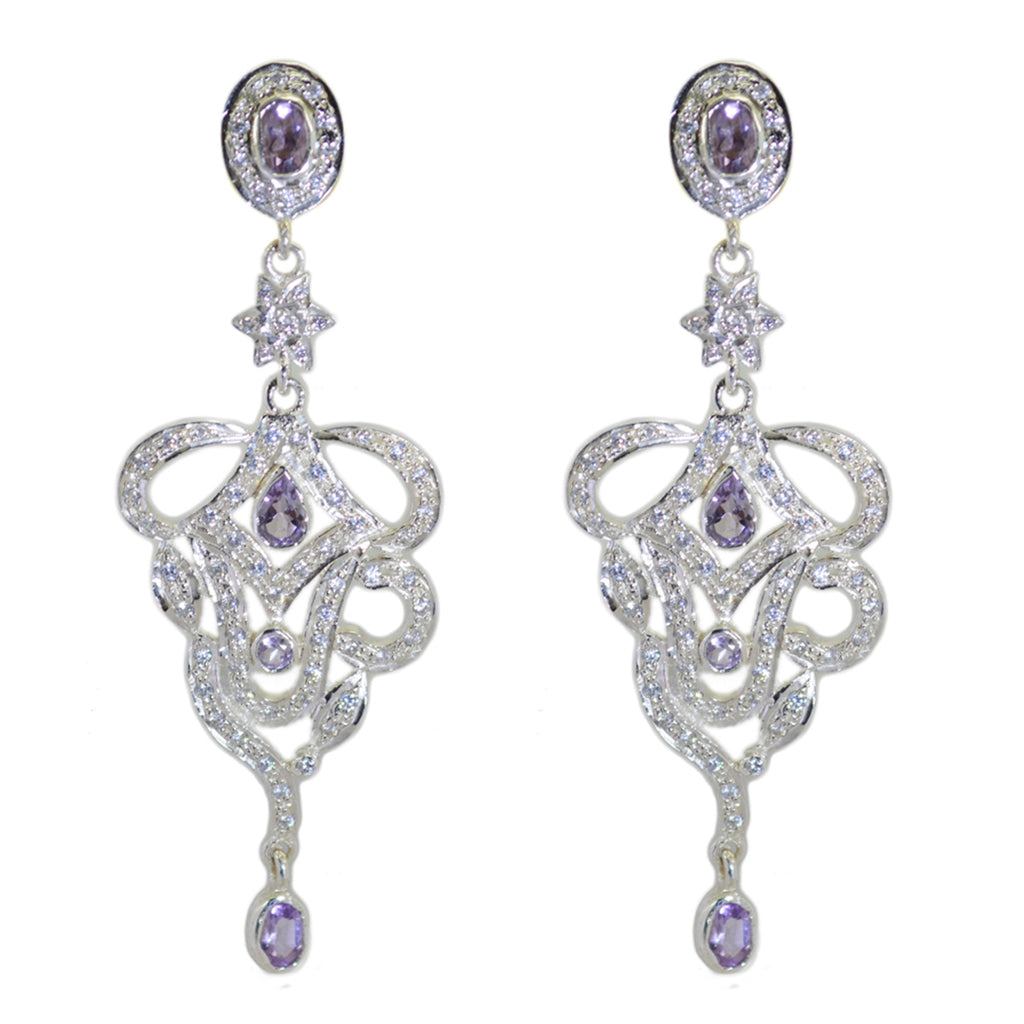 Amethyst-Indian-Priya-multiple-Stud-Purple-Sterling-Silver-Earring