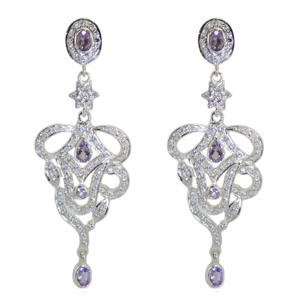 Amethyst-Indian-Priya-multiple-Stud-Purple-Sterling-Silver-Earring