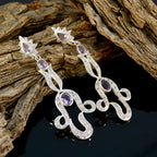 Amethyst-Indian-Aisha-multiple-Stud-Purple-Silver-Earring