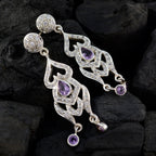 Amethyst-Indian-Putri-multiple-Stud-Purple-Sterling-Silver-Earring