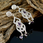 Amethyst-Indian-Putri-multiple-Stud-Purple-Sterling-Silver-Earring