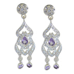 Amethyst-Indian-Putri-multiple-Stud-Purple-Sterling-Silver-Earring