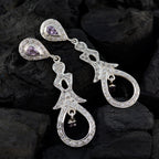 Amethyst-Indian-Riya-multiple-Stud-Purple-925-Silver-Earring