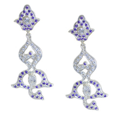 Amethyst-Indian-Saanvi-multiple-Stud-Purple-Silver-Earring