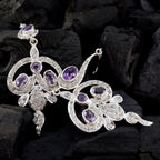 Amethyst-Indian-Siti-multiple-Stud-Purple-Silver-Earring