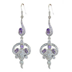Amethyst-Indian-Siti-multiple-Stud-Purple-Silver-Earring