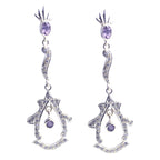 Amethyst-Indian-Zara-multiple-Stud-Purple-925-Silver-Earring