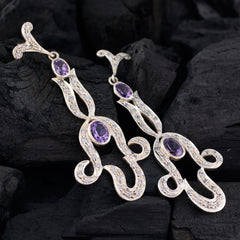Amethyst-Indian-Angel-multiple-Stud-Purple-92.5-Silver-Earring