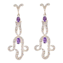 Amethyst-Indian-Angel-multiple-Stud-Purple-92.5-Silver-Earring