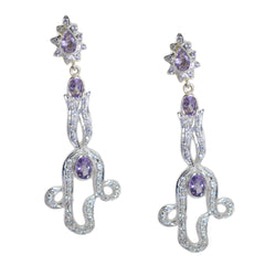 Amethyst-Indian-Angel-multiple-Stud-Purple-92.5-Silver-Earring