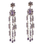 Amethyst-American-Micaela-multiple-Dangle-Purple-Silver-Earring
