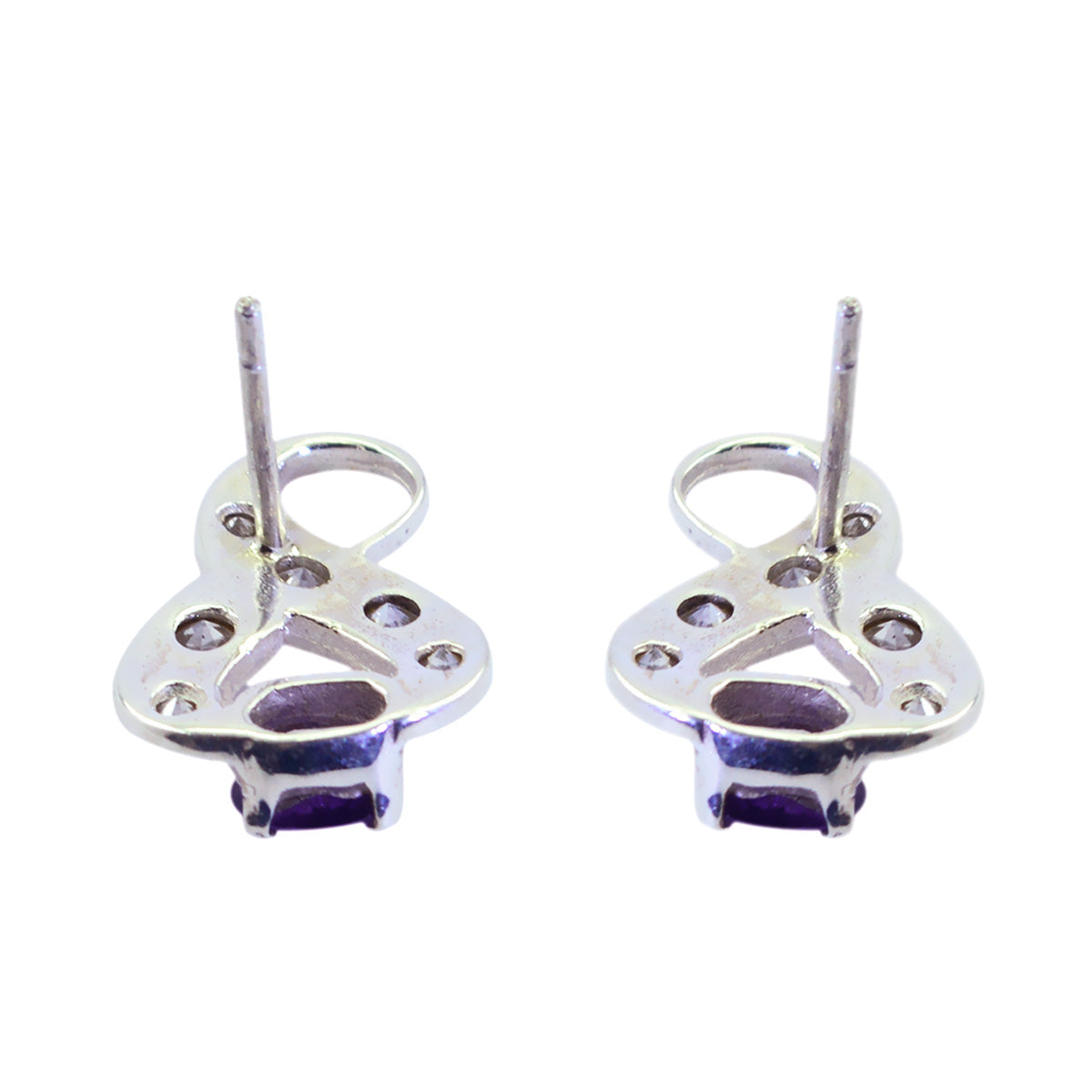 Amethyst-Mexican-Elena-multiple-Stud-Purple-925-Sterling-Silver-Earring