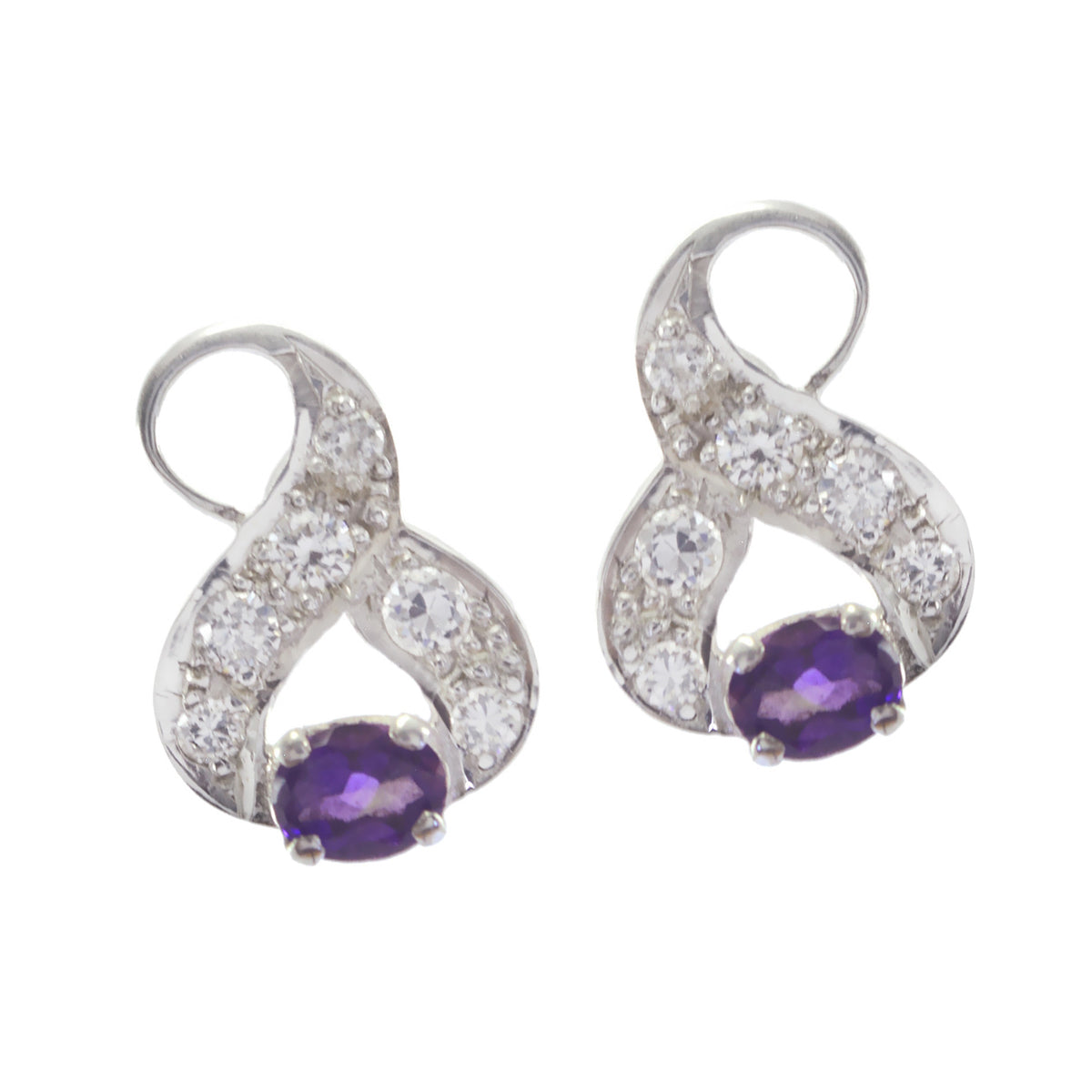 Amethyst-Mexican-Elena-multiple-Stud-Purple-925-Sterling-Silver-Earring