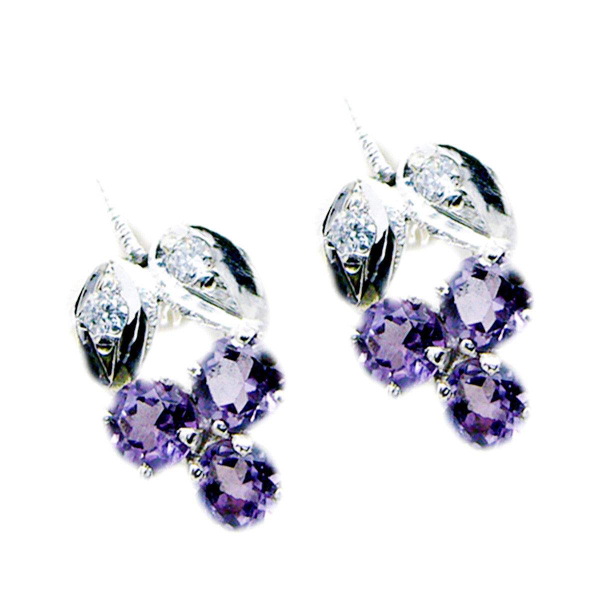 Amethyst-Australian-Fernanda-multiple-Stud-Purple-925-Silver-Earring