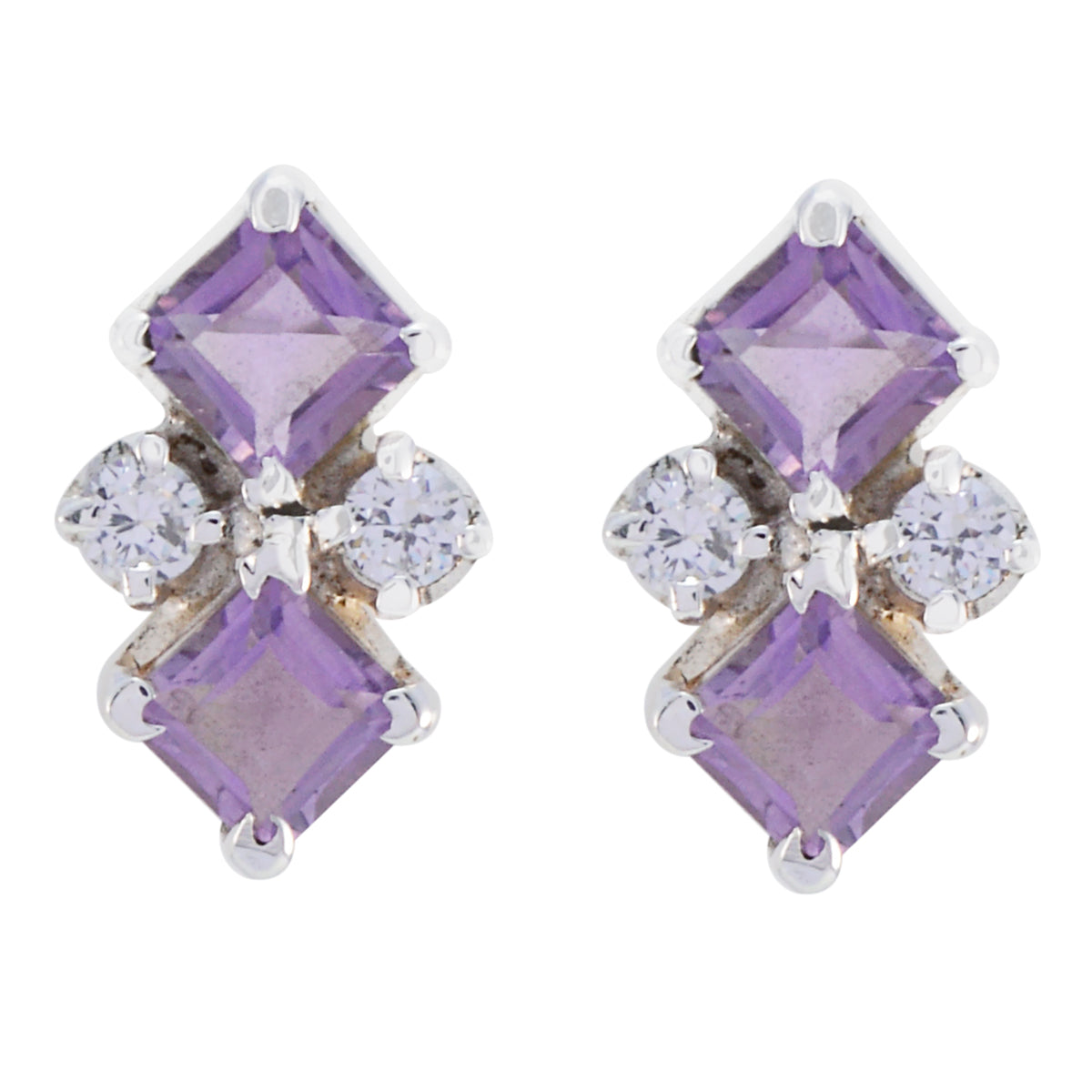 Amethyst-Spanish-Florencia-multiple-Stud-Purple-Sterling-Silver-Earring