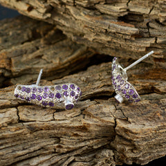 Amethyst-Korean-Bianca-multiple-Stud-Purple-92.5-Silver-Earring