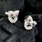 Amethyst-Korean-Genesis-multiple-Stud-Purple-92.5-Silver-Earring