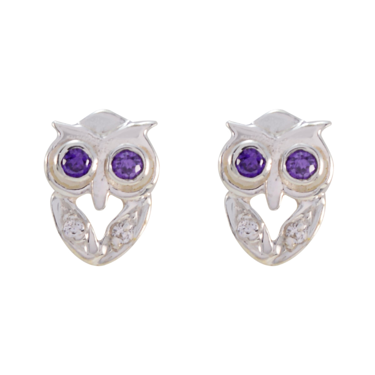 Amethyst-Korean-Genesis-multiple-Stud-Purple-92.5-Silver-Earring Imagen principal del producto
