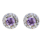 Amethyst-French-Isabella-multiple-Stud-Purple-Sterling-Silver-Earring