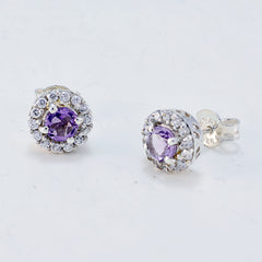 Amethyst-French-Isabella-multiple-Stud-Purple-Sterling-Silver-Earring