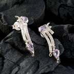 Amethyst-African-Ivana-multiple-Stud-Purple-92.5-Silver-Earring
