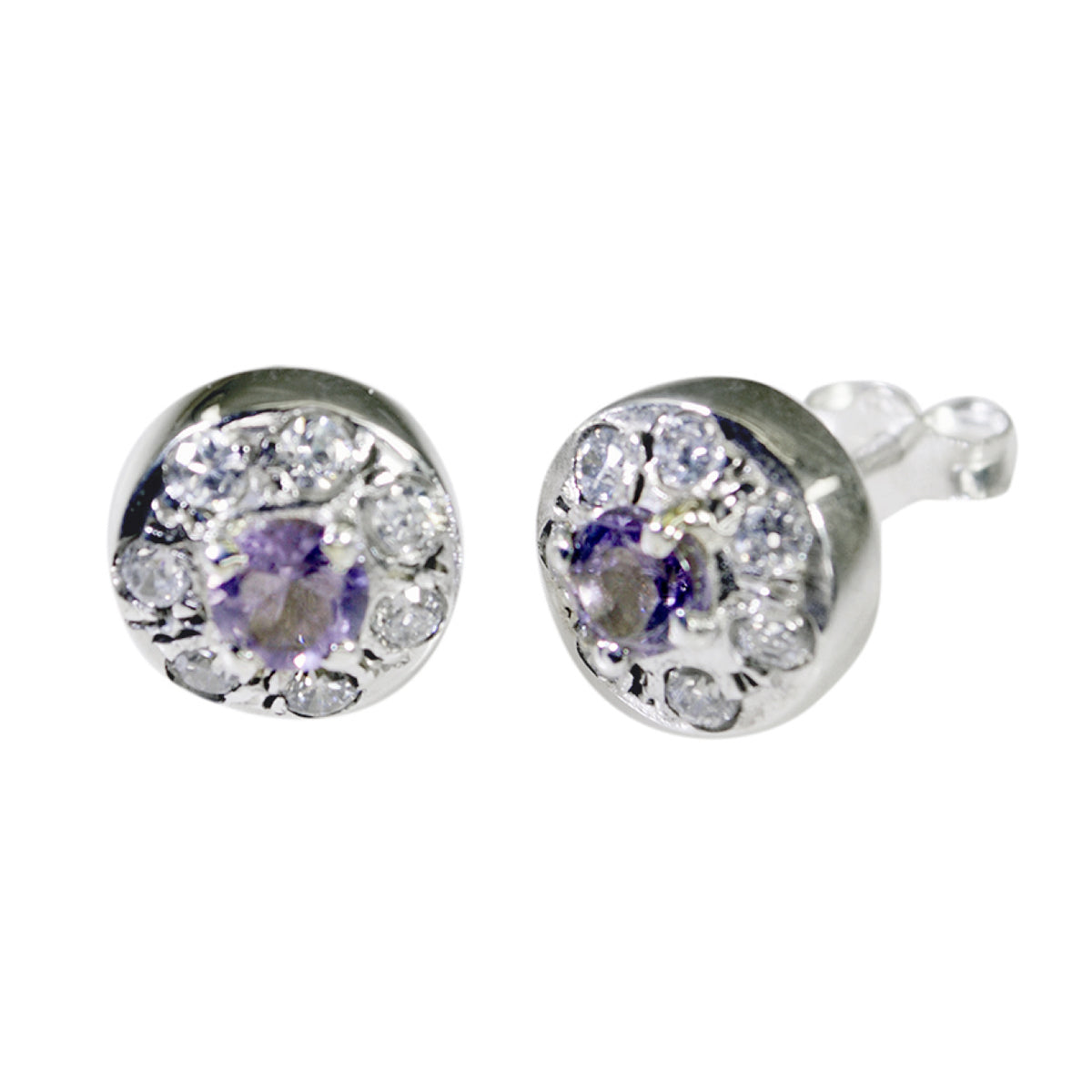 Amethyst-Moroccan-Julia-multiple-Stud-Purple-Sterling-Silver-Earring Image principale du produit