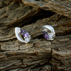 Amethyst-American-Laura-multiple-Stud-Purple-925-Silver-Earring