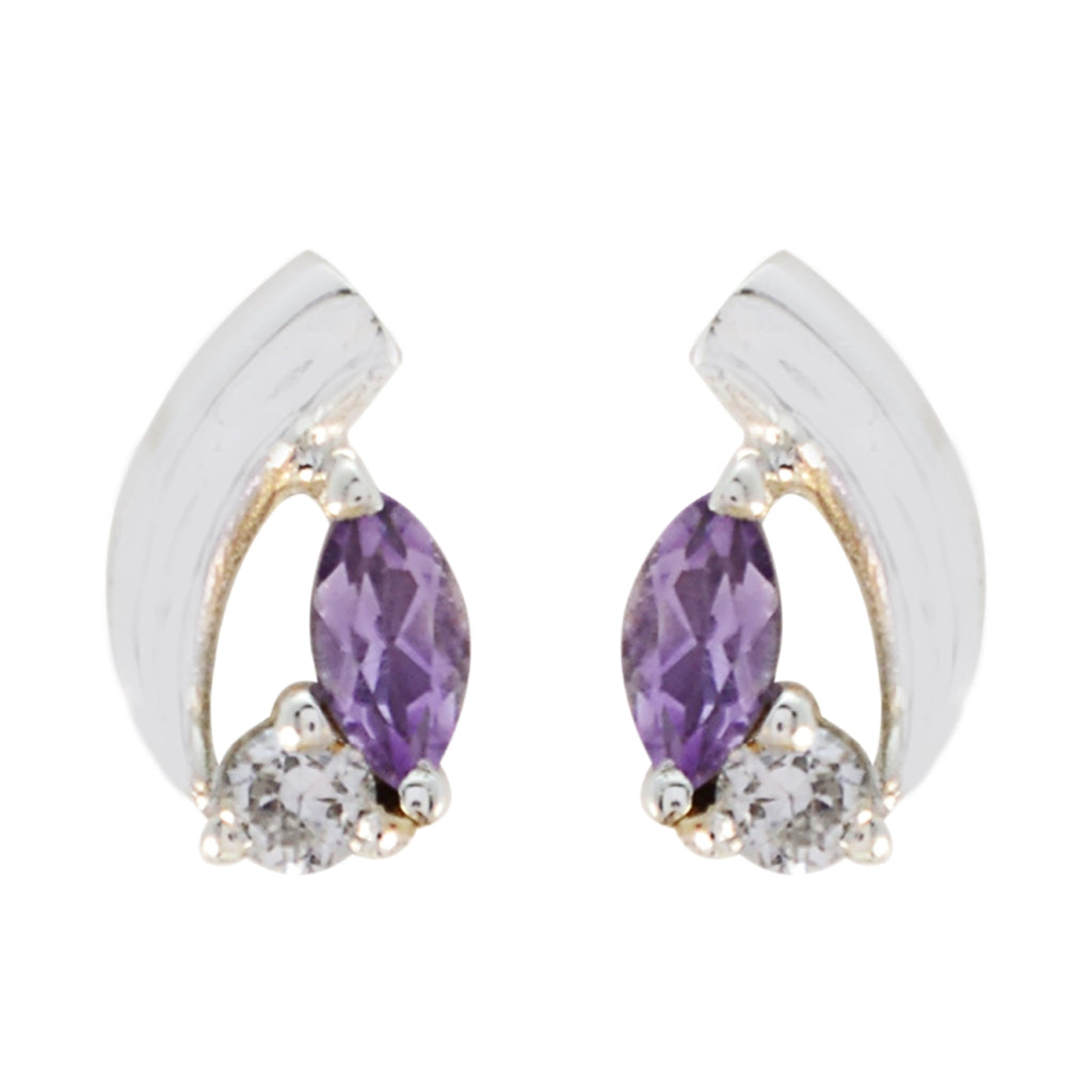 Amethyst-American-Laura-multiple-Stud-Purple-925-Silver-Earring