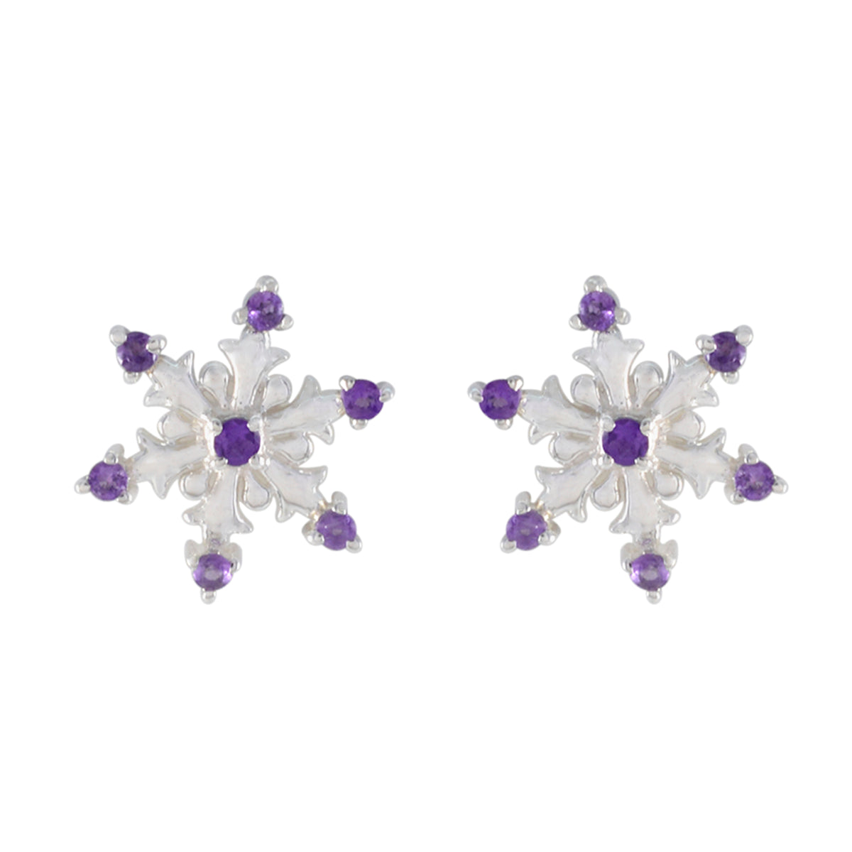 Amethyst-Moroccan-Isabelle-multiple-Stud-Purple-Silver-Earring