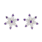 Amethyst-Moroccan-Isabelle-multiple-Stud-Purple-Silver-Earring