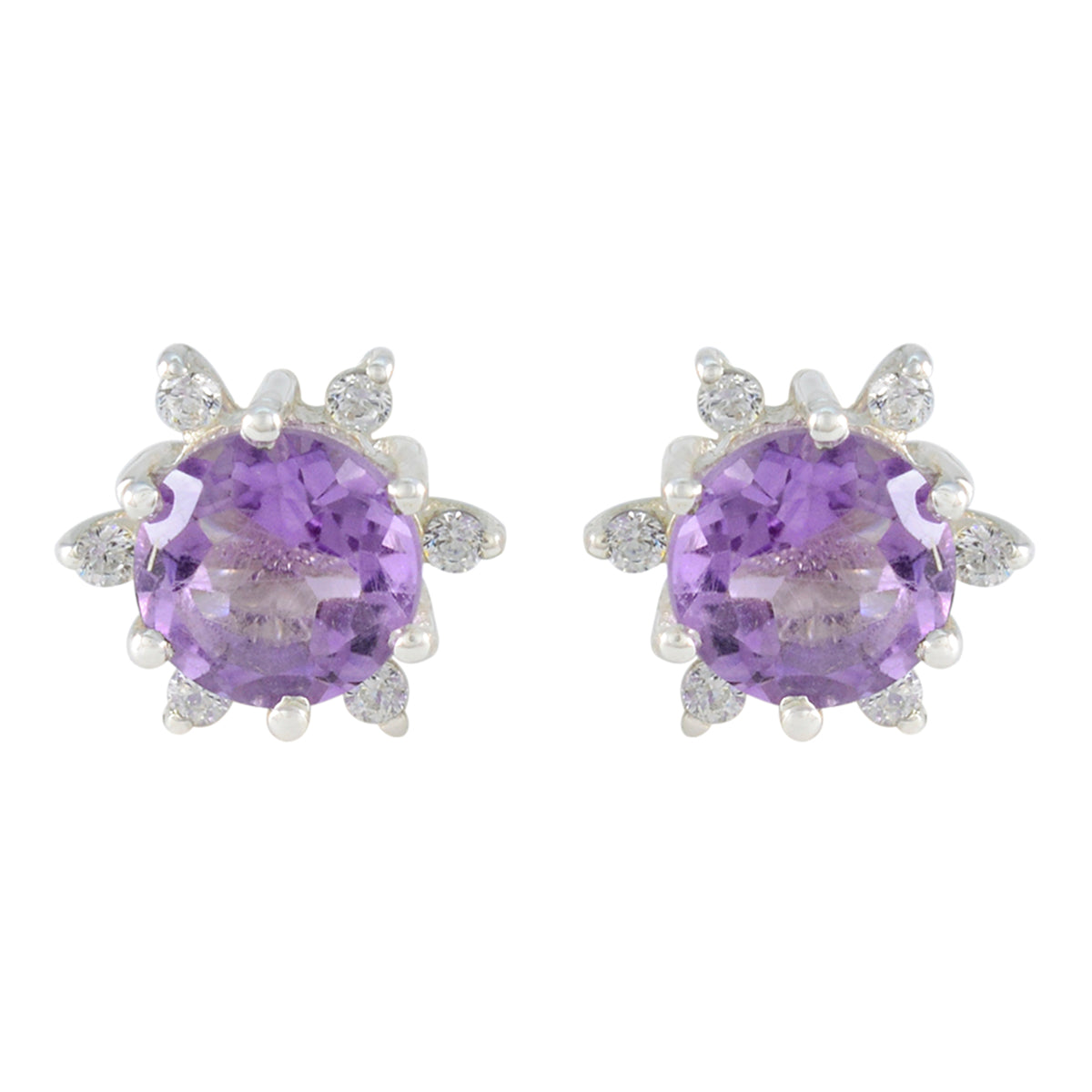 Amethyst-American-Ivy-multiple-Stud-Purple-92.5-Silver-Earring