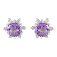 Amethyst-American-Ivy-multiple-Stud-Purple-92.5-Silver-Earring