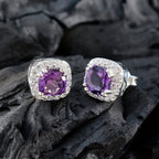 Amethyst-Spanish-Rebeca-multiple-Stud-Purple-Silver-Earring