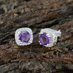 Amethyst-Spanish-Rebeca-multiple-Stud-Purple-Silver-Earring