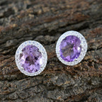 Amethyst-Latin-American-Renata-multiple-Stud-Purple-Silver-Earring