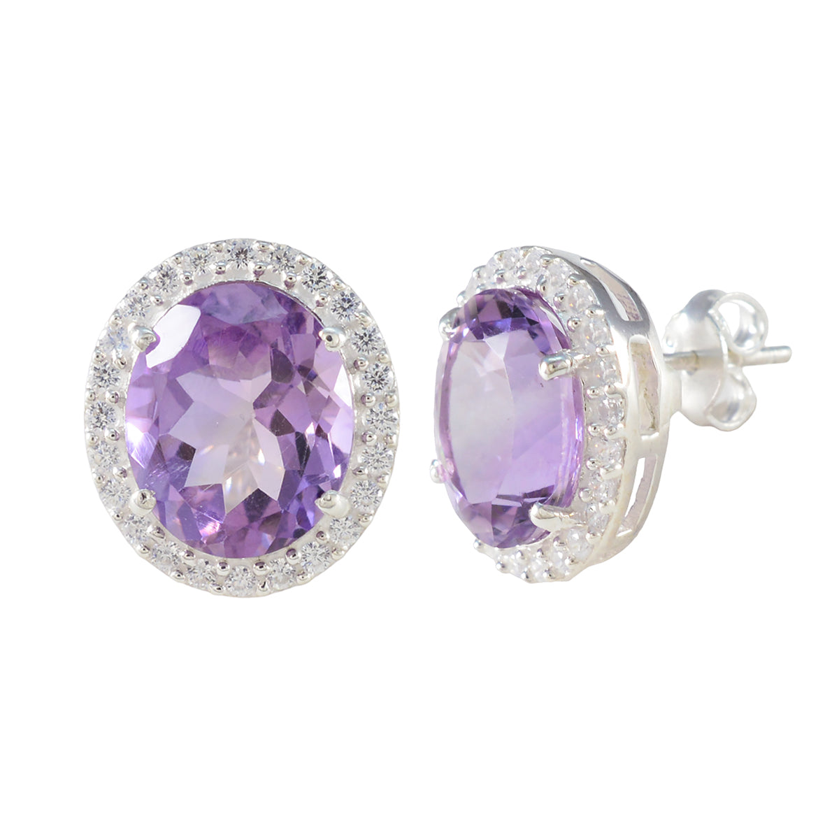 Amethyst-Latin-American-Renata-multiple-Stud-Purple-Silver-Earring