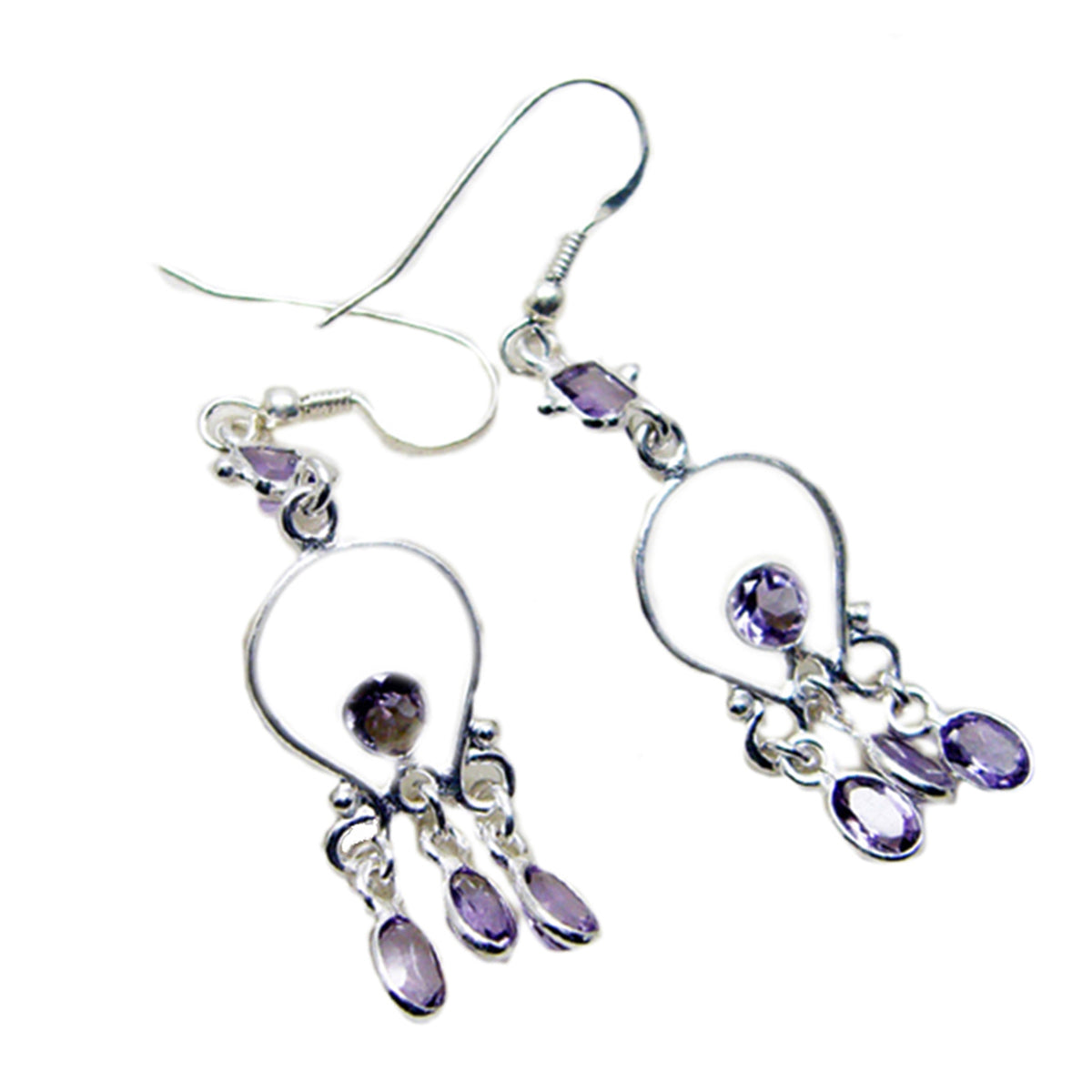 Amethyst-Turkish-Lucia-multiple-Dangle-Purple-92.5-Silver-Earring