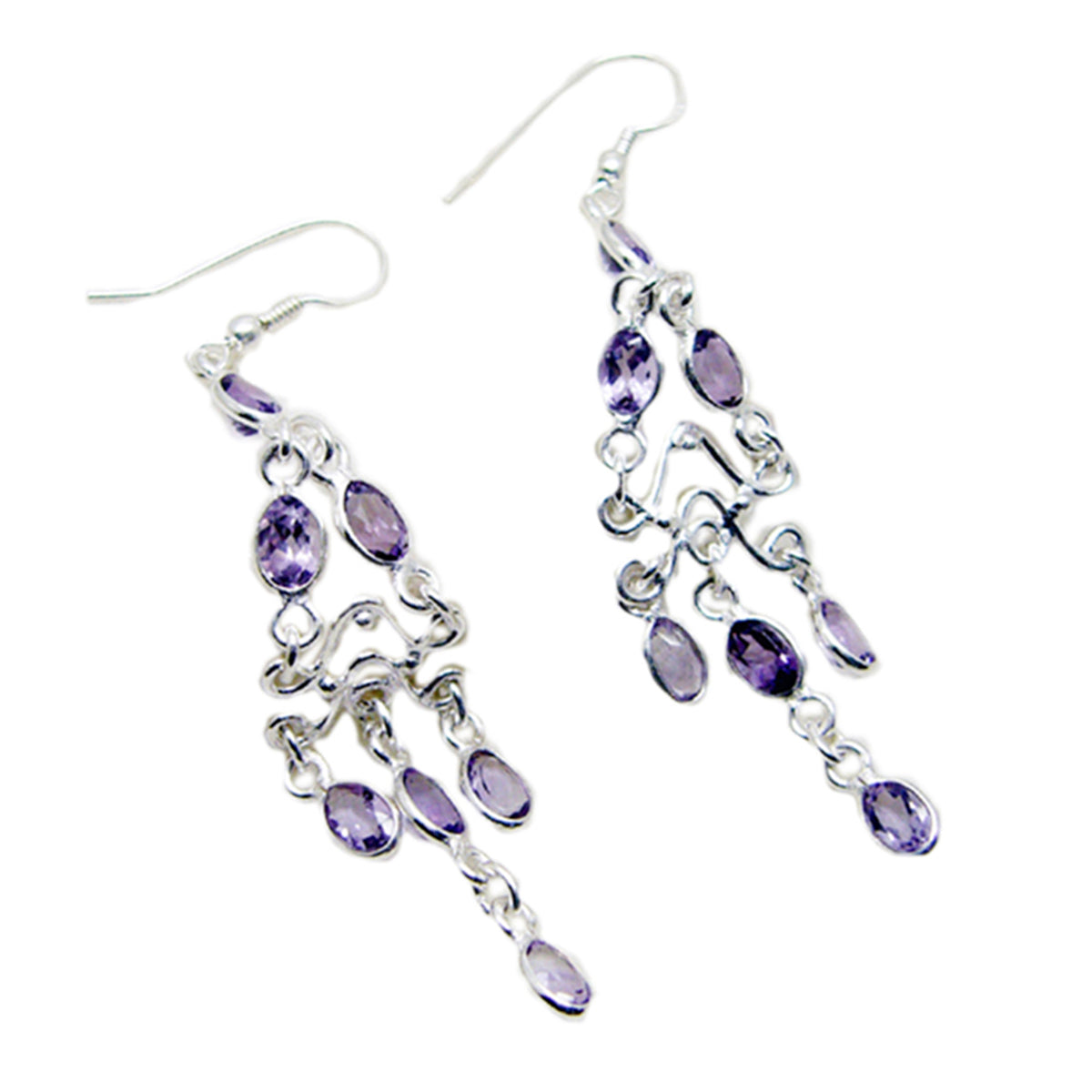 Amethyst-Italian-Luisa-multiple-Dangle-Purple-925-Sterling-Silver-Earring