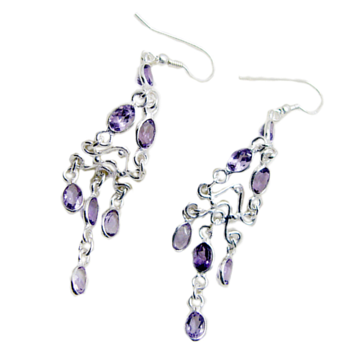 Amethyst-Italian-Luisa-multiple-Dangle-Purple-925-Sterling-Silver-Earring